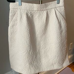 H&M Blush A Line Skirt with Embossed Paisley Pattern